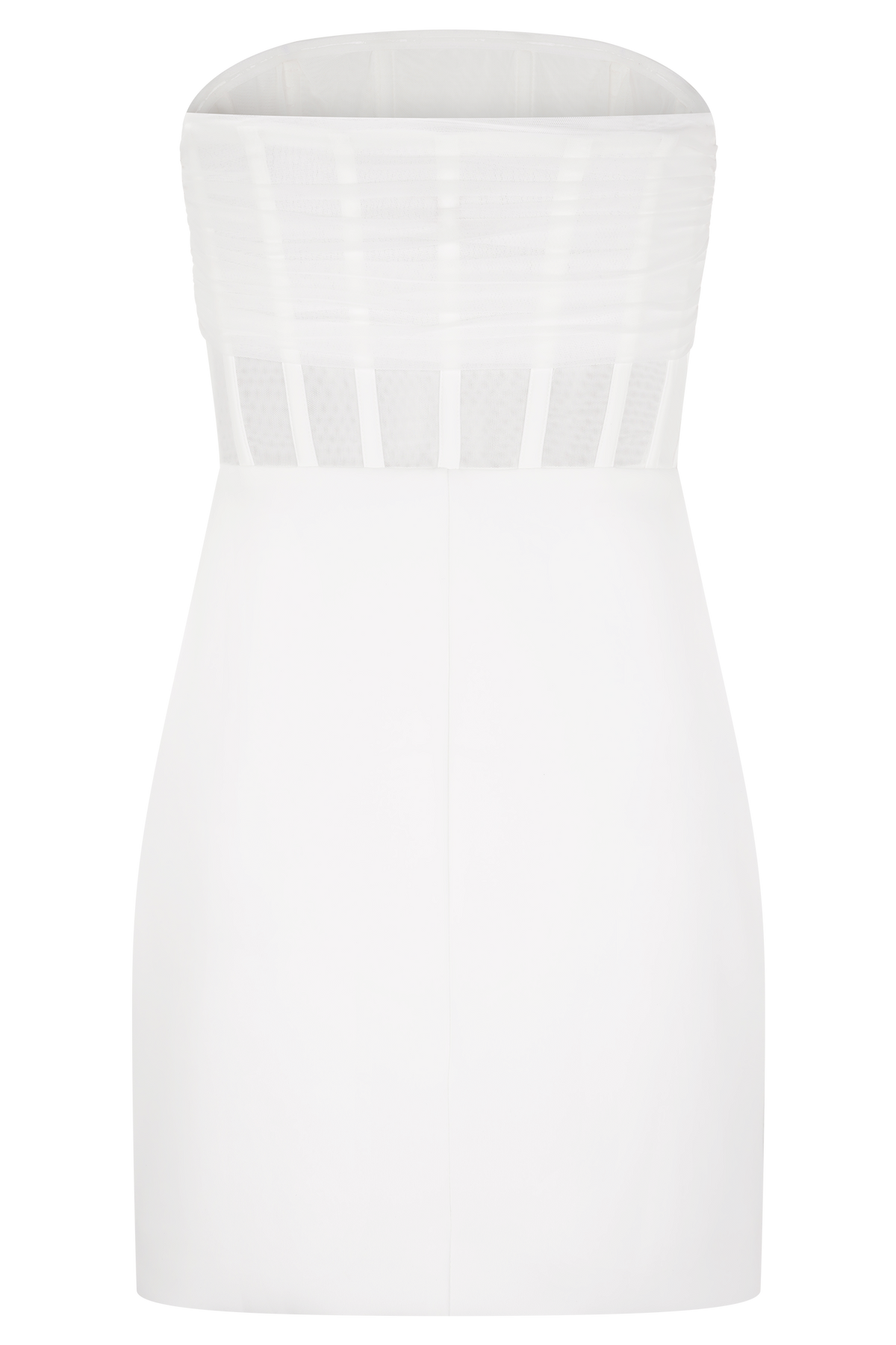 Palmer Mesh Corset Mini Dress - Ivory