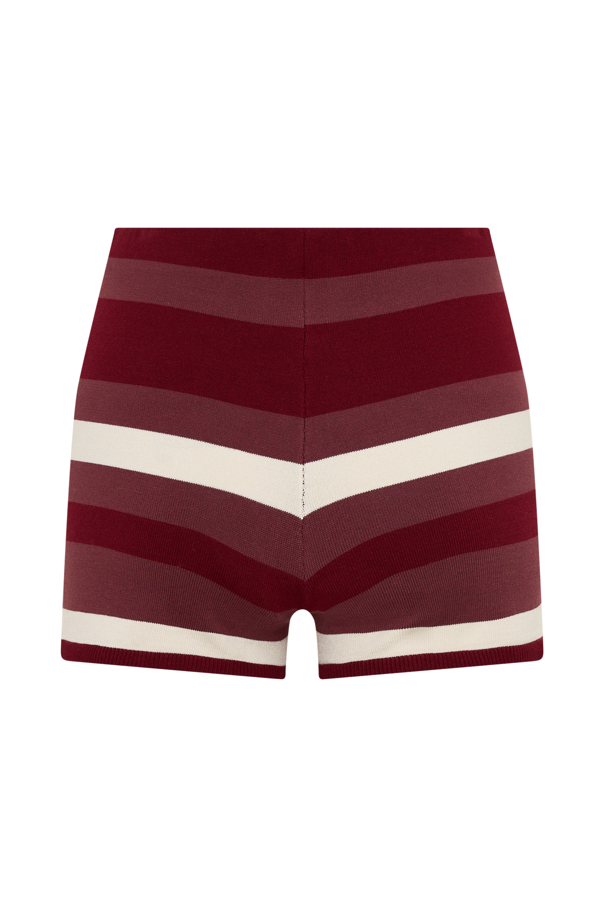 Philly Stripe Knit Short - Burgundy/Cream