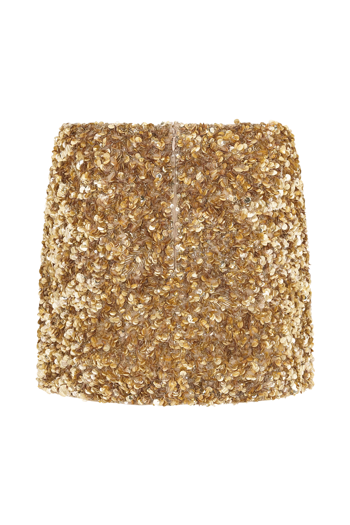 Porter Hand Beaded Mini Skirt - Gold