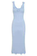 Rachael Knit Midi Dress - Light Blue