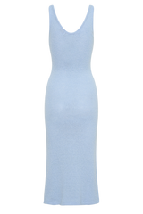 Rachael Knit Midi Dress - Light Blue