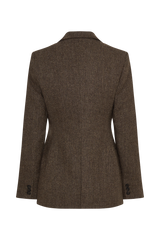Romy Structured Blazer With Hardware - Herringbone