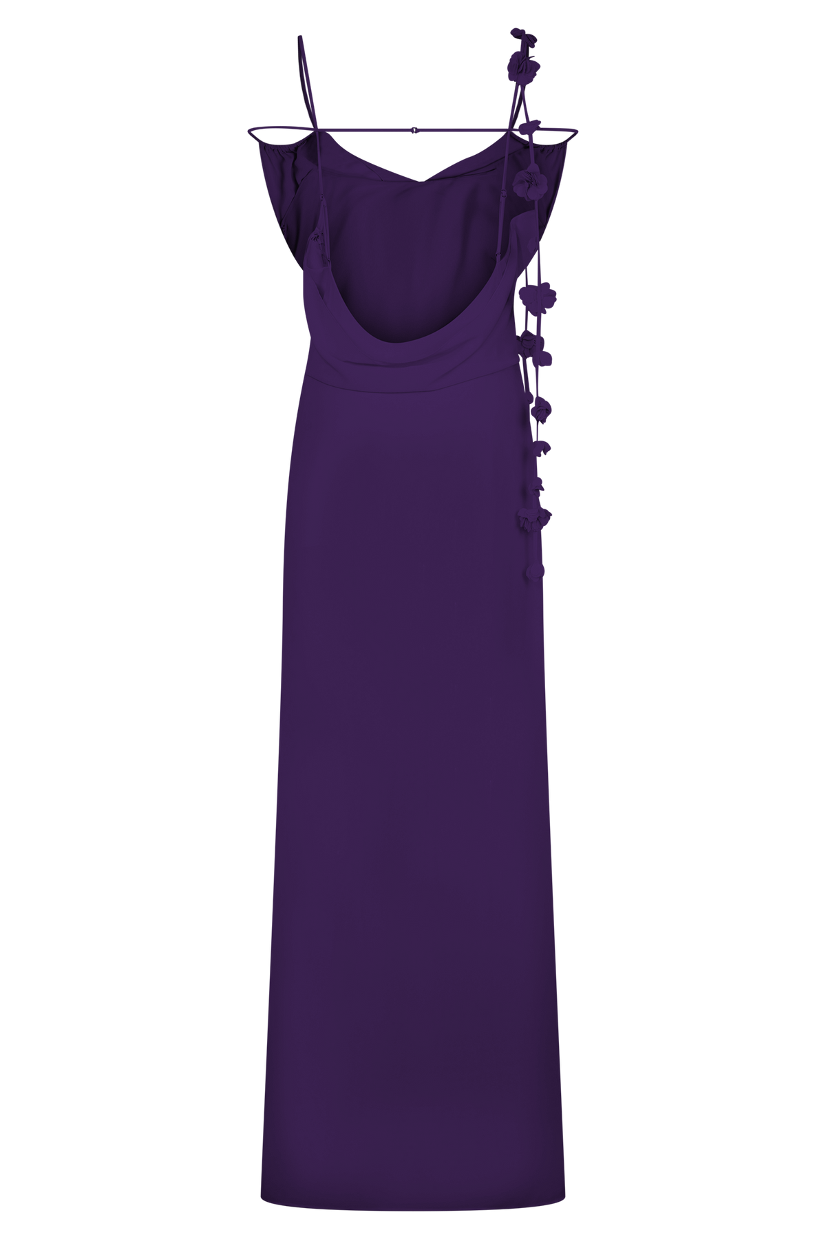 Rosalie Floral Chiffon Maxi Dress - Purple