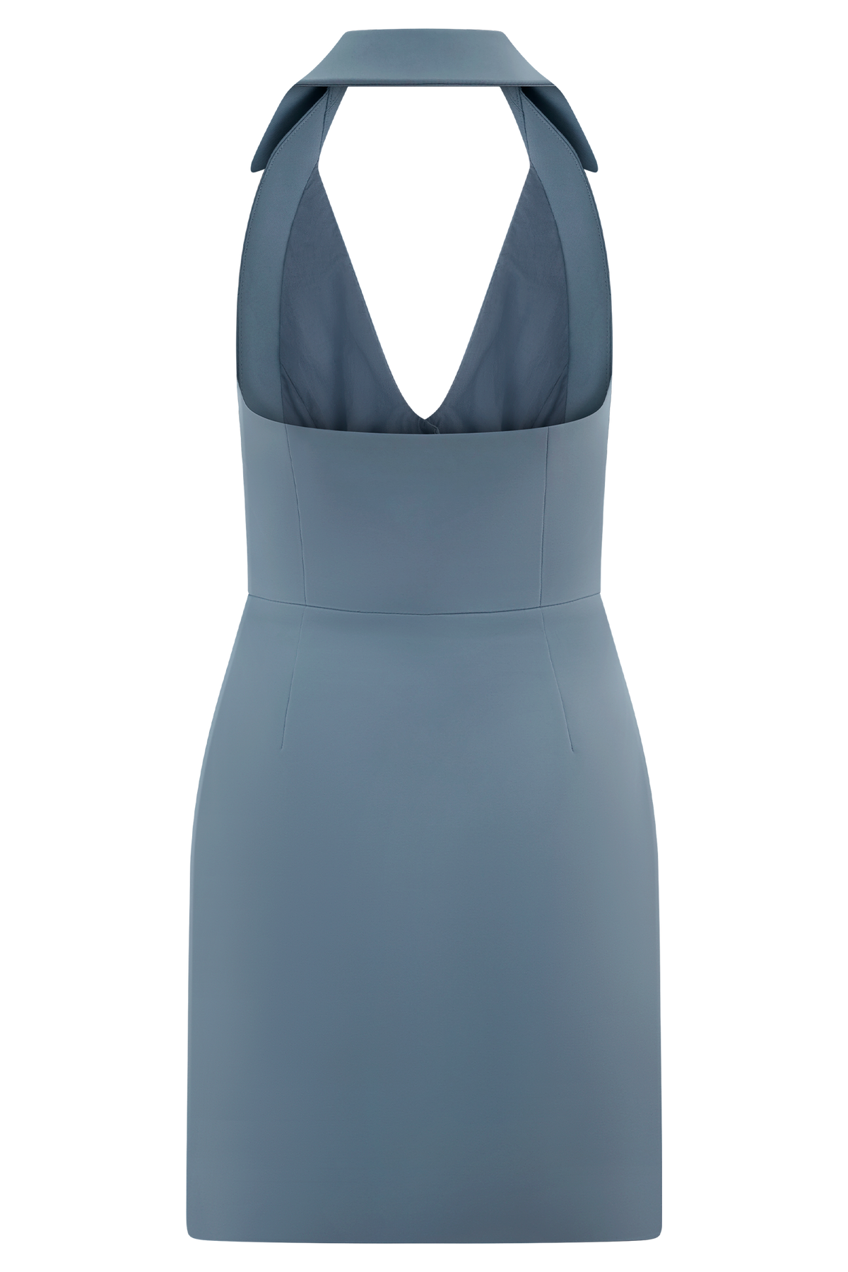 Ruth Cotton Halter Mini Dress - Ocean Blue