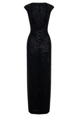 Samara Sleeveless Diamante Maxi Dress - Black