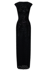 Samara Sleeveless Diamante Maxi Dress - Black