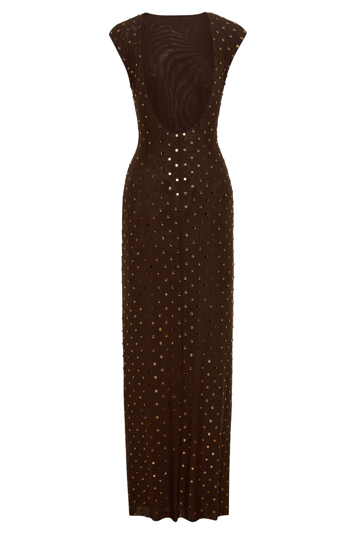 Samara Sleeveless Diamante Maxi Dress - Chocolate