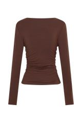 Sari Long Sleeve Modal Top - Chocolate
