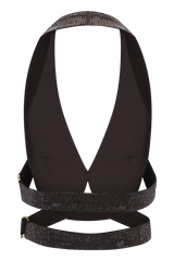 Siren Satin And Diamante Halter Top - Dark Chocolate