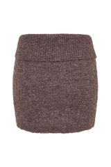 Skylaine Knit Mini Skirt - Brown Marle