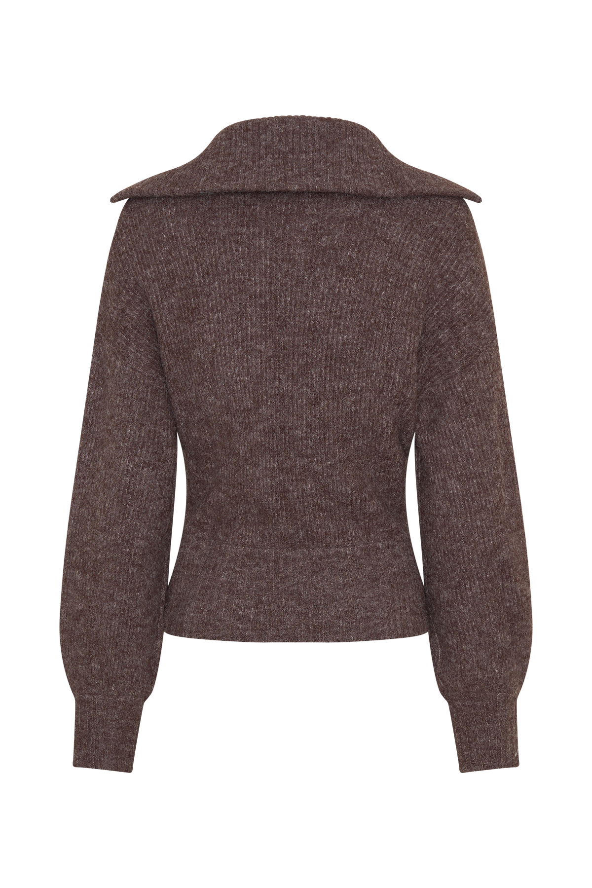 Skylaine Zip Knit Jumper - Brown Marle