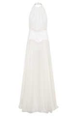 Susan Chiffon Halter Maxi Dress - Ivory