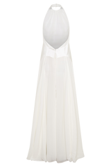 Susan Chiffon Halter Maxi Dress - Ivory