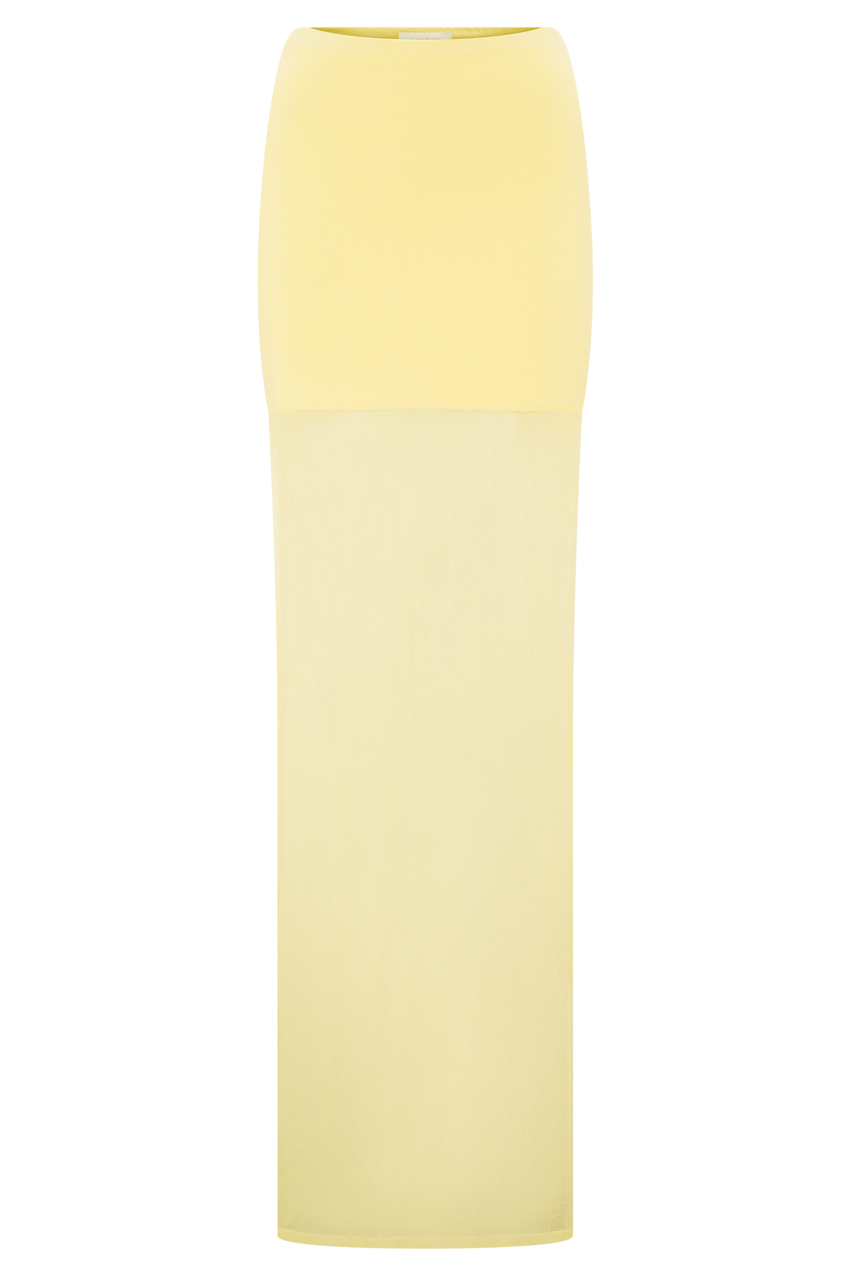 Tanyel Sheer And Bandage Knit Maxi Skirt - Lemon