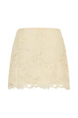 Tessa Broderie Mini Skirt - Lemon