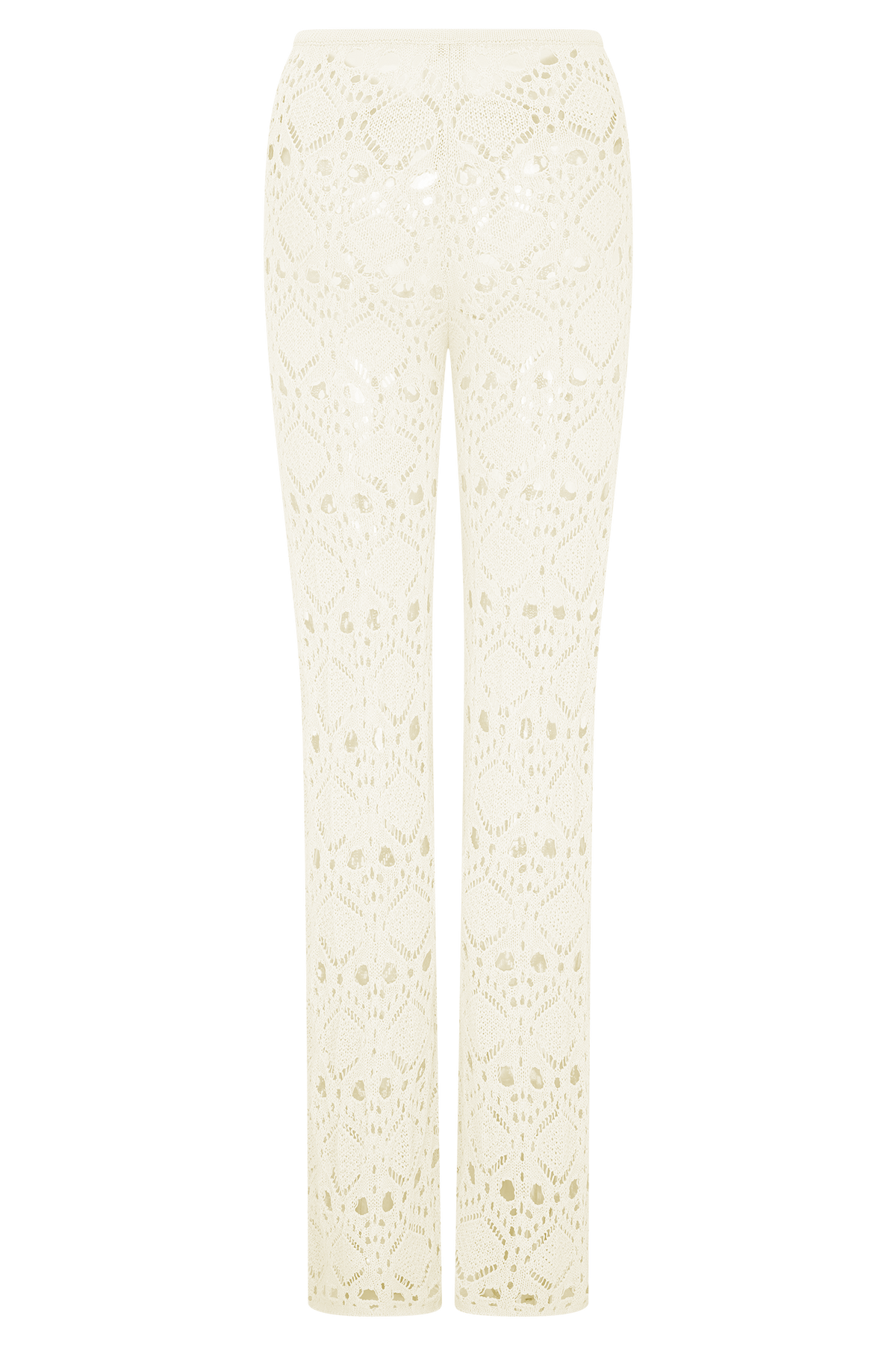 Trena Crochet Knit Pants - Ivory
