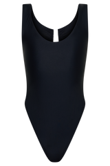 Yumi U-Wire Plunge One Piece Swimsuit - Black