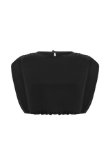 Zendaya Silk Crop Top - Black
