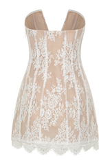 Zoey Lace Corset Mini Dress - Ivory