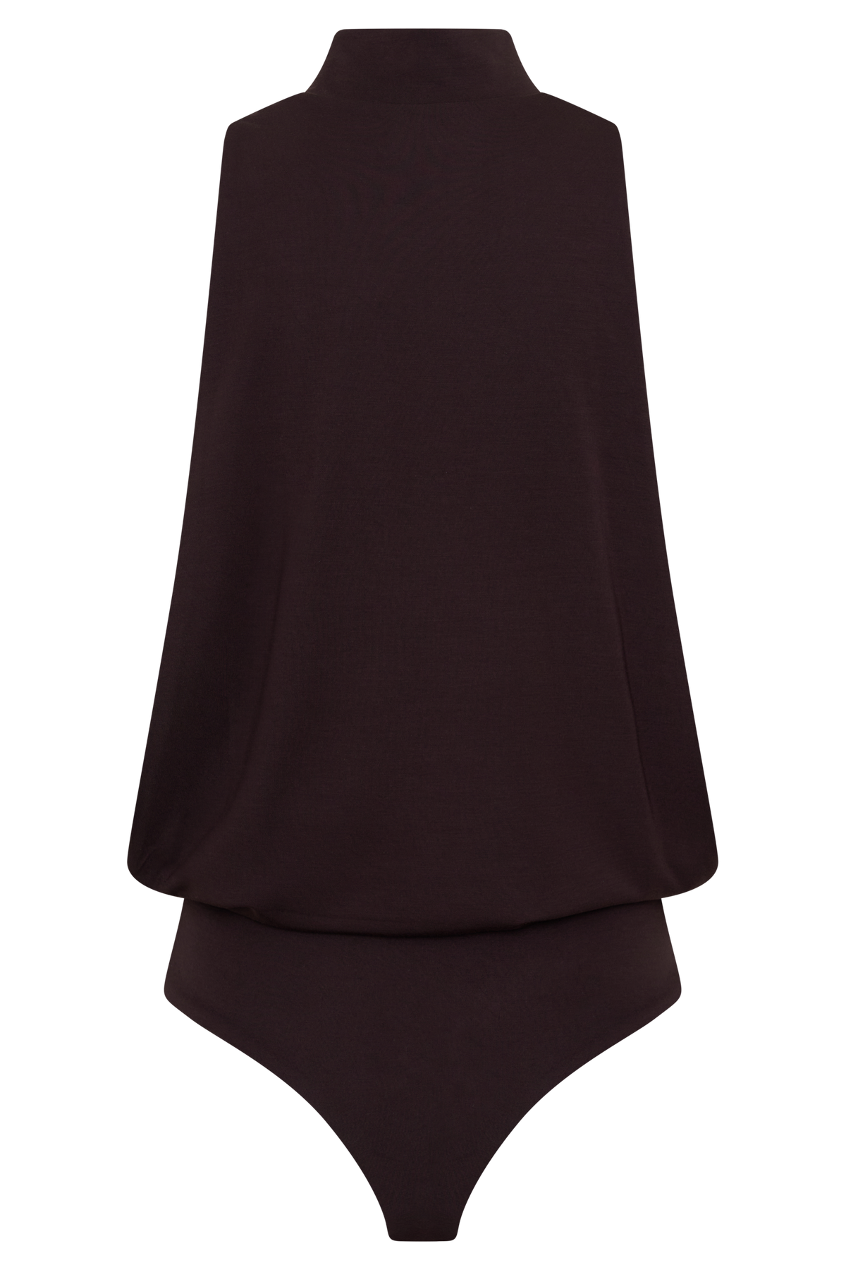 Laurelle Sleeveless Modal Draped Bodysuit - Chocolate