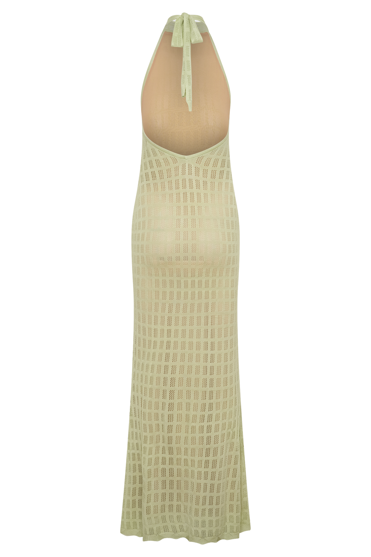 Hayley Halter Knit Maxi Dress - Seafoam