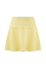 Indy Pointelle Knit Mini Skirt - Lemon