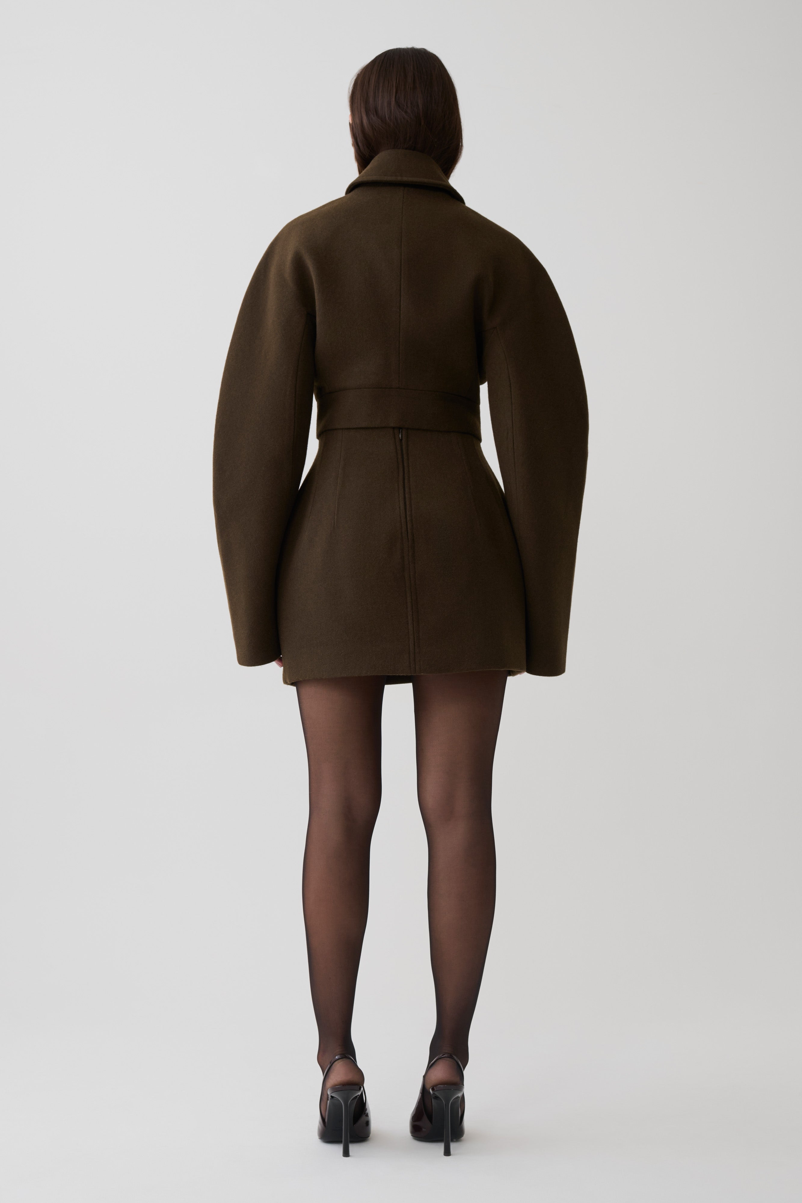 Jemima Cropped Jacket - Chocolate
