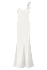 Lola Strapless Midi Dress - Ivory
