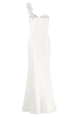 Lola Strapless Midi Dress - Ivory