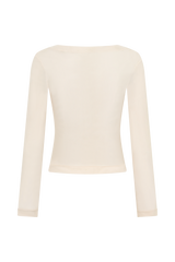 Lumi Long Sleeve Mesh Top - Bone