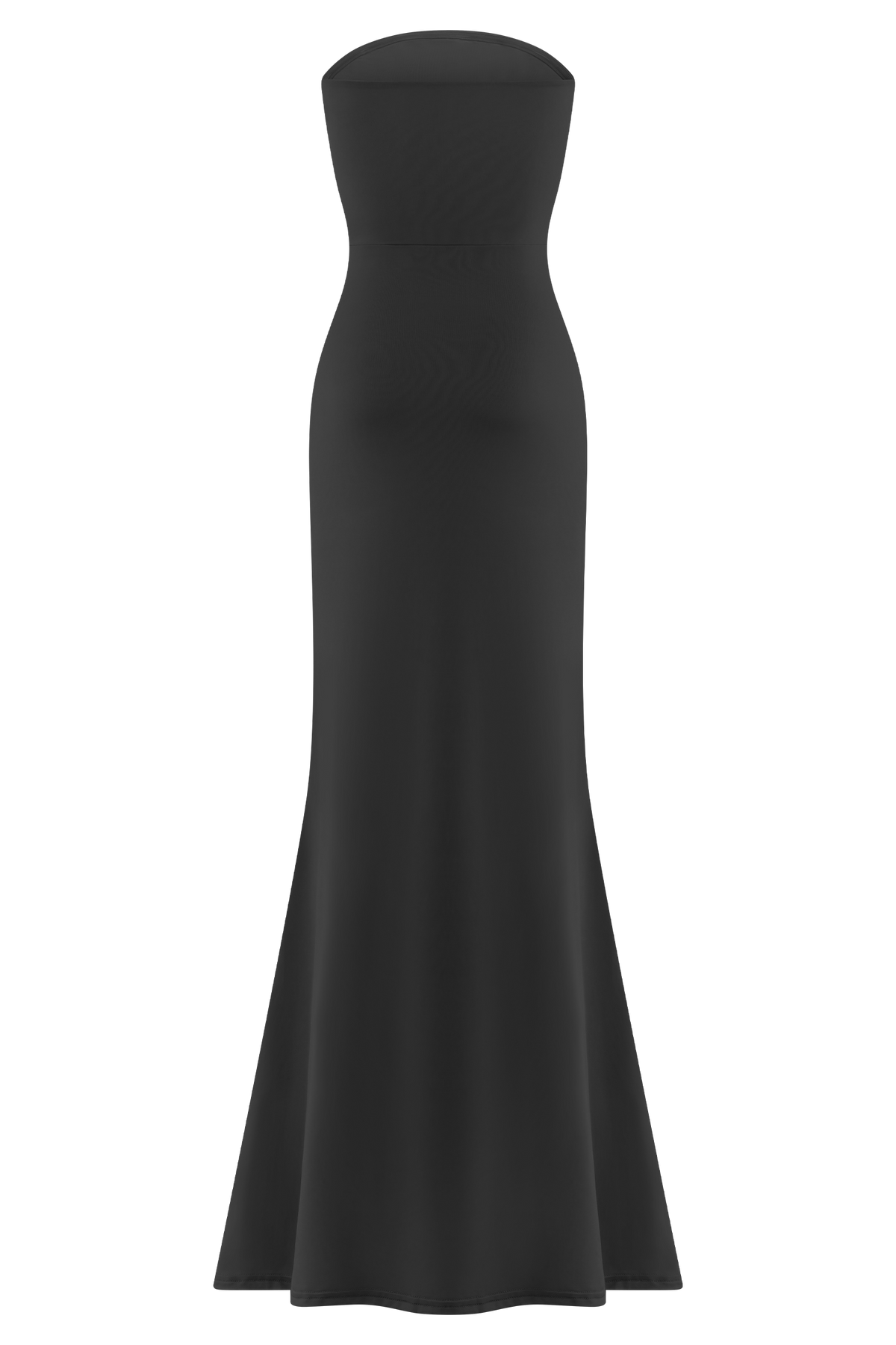 Madison Strapless Slinky Maxi Dress - Black