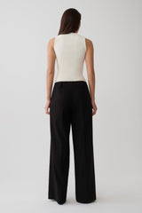 Katherine Suiting Straight Leg Pants - Black