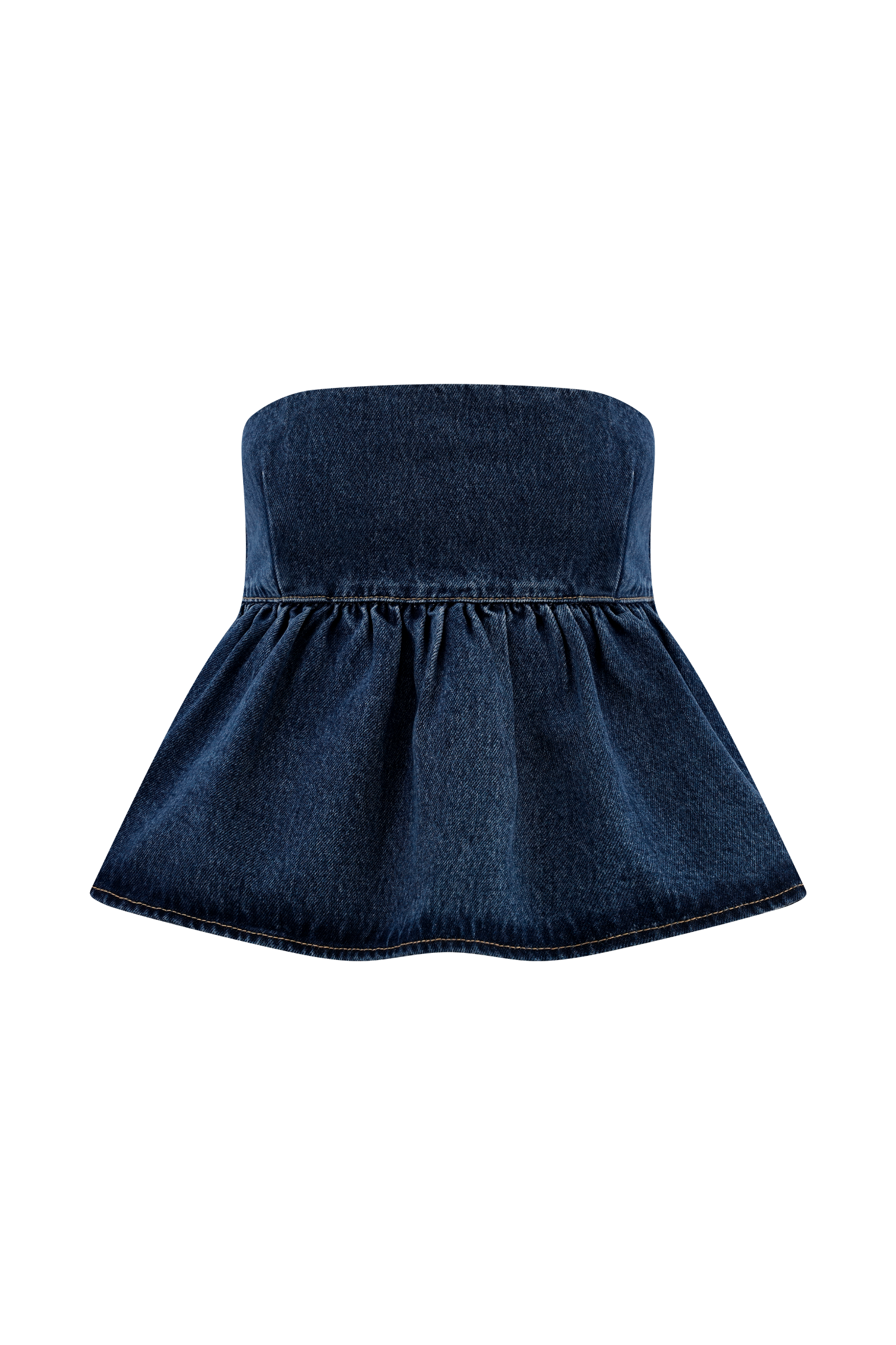 Pauline Strapless Denim Top - 90'S Blue
