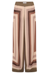 Rachel Chiffon Straight Leg Pants - Multi Stripe
