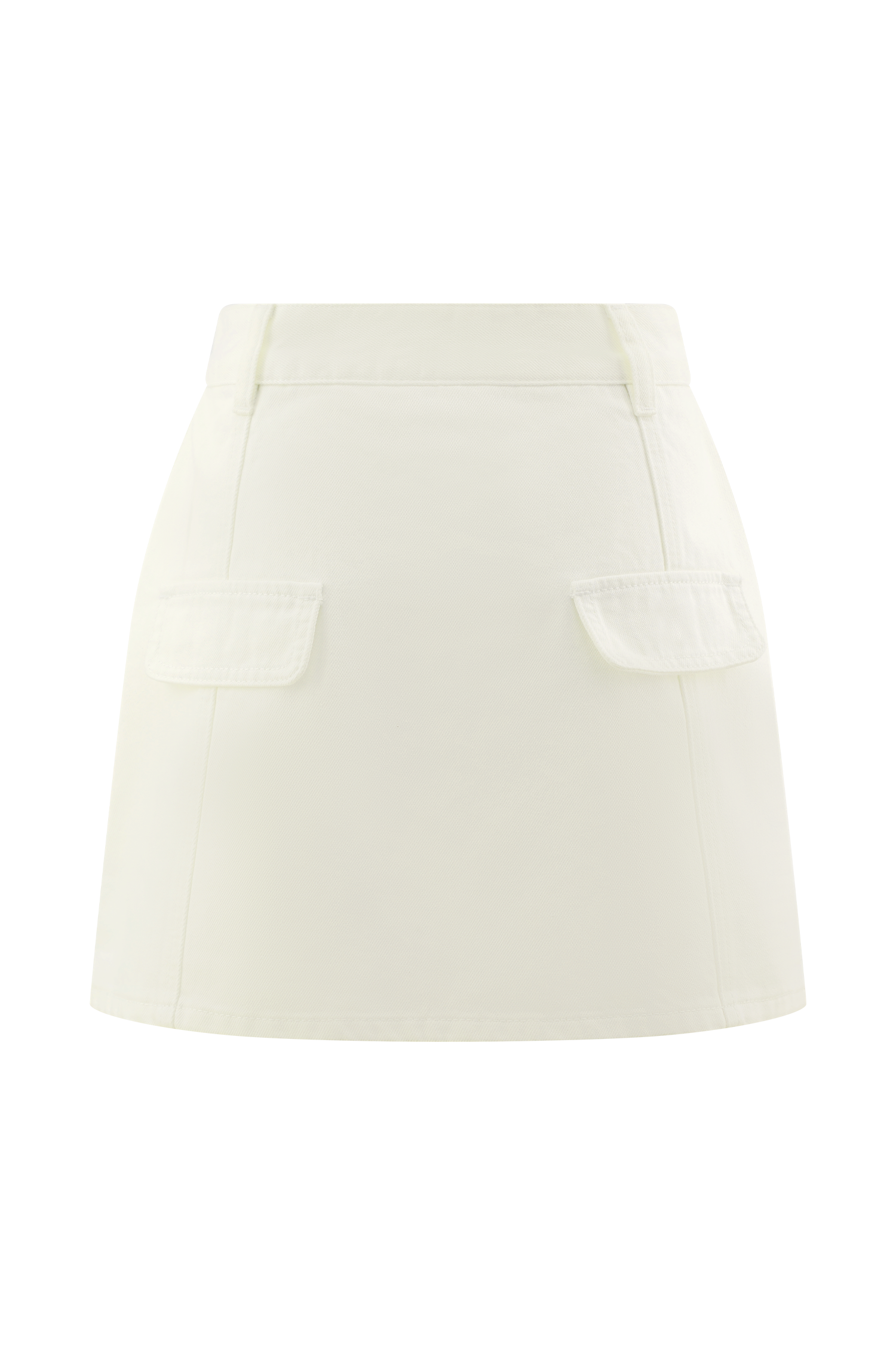 Rosalyn Mini Denim Skort - White