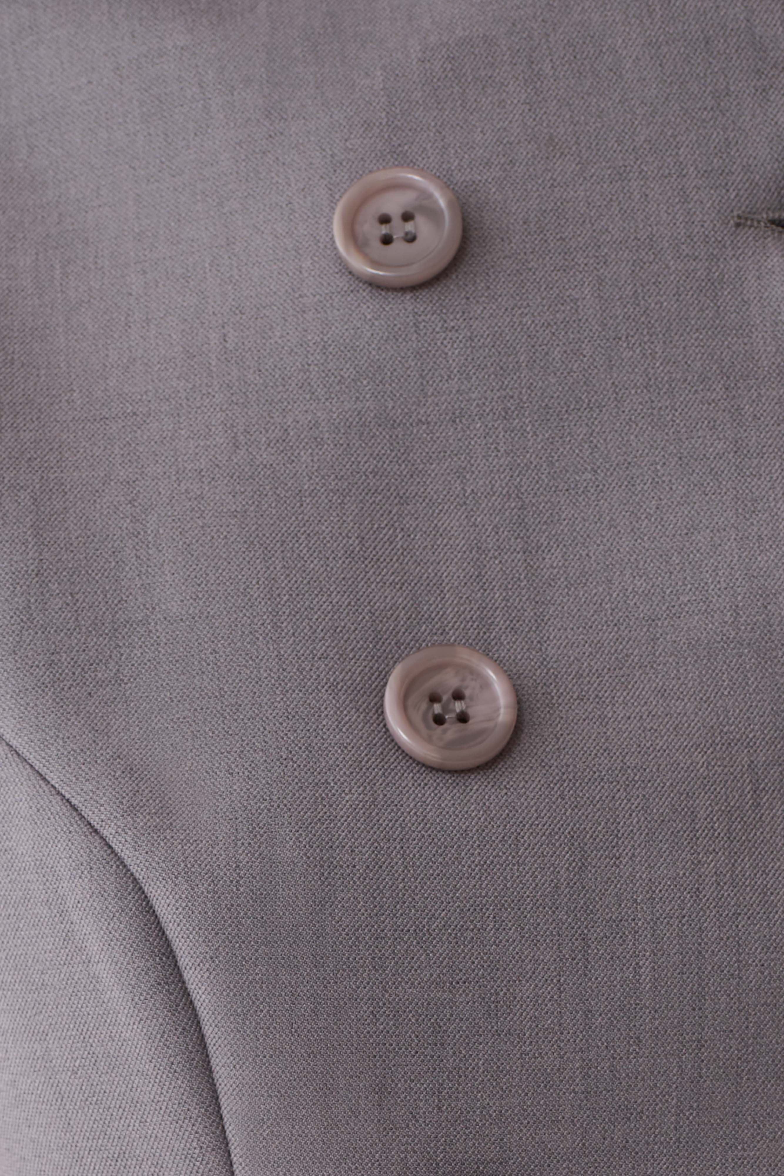 Phoebe Double Breasted Vest - Light Grey Marle
