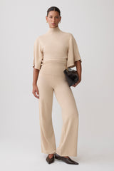 Helania Knit Pants - Oat Marle