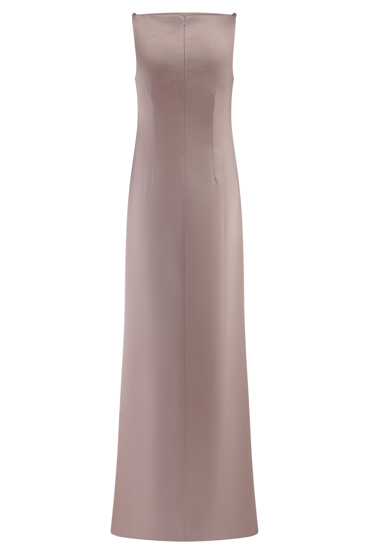 Violet Sleeveless Satin Maxi Dress - Soft Pink